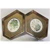 Image 1 : VINTAGE FRAMED FLORAL PRINTS- SET OF 2- 10" X 9"