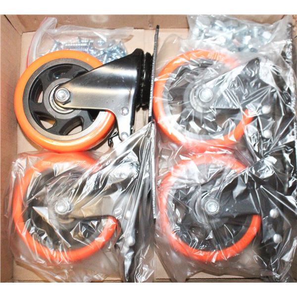 SET OF 4 BRAND NEW 4' CASTER WHEELS