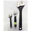 Image 1 : FULCO 3PC CRESCENT WRENCH SET 12" - 8" - 6"
