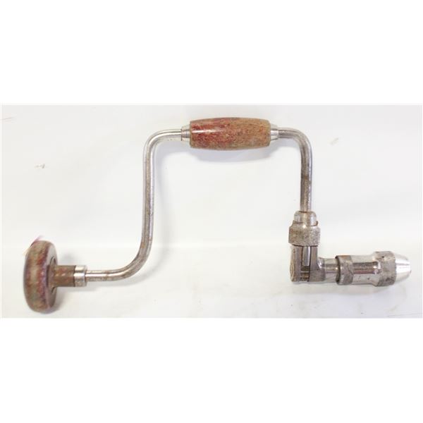 VINTAGE MILLER FALLS 10" CHROME BIT BRACE /