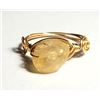 Image 1 : 5)  GOLD TONE WIRE WRAPPED NATURAL