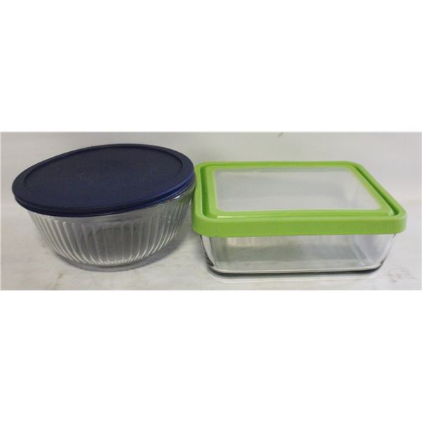 GLASS FOOD STORAGE- ASSORTED BRANDS/SIZES