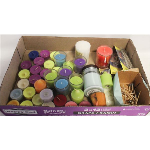 FLAT OF PARTYLITE SCENTED CANDLES