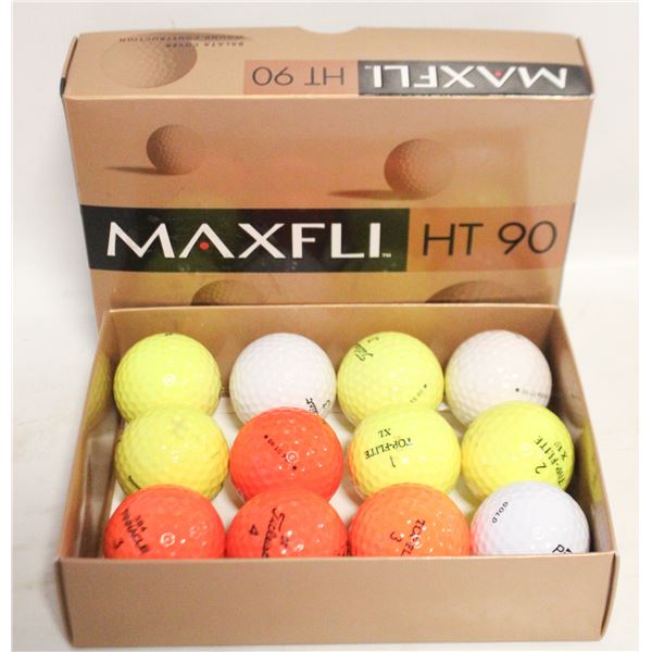 12 USED GOLF BALLS TOP FLIGHT & PINNACLE