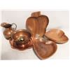 Image 1 : LOT OF 8 PIECES COPPER BRASS AND WOOD