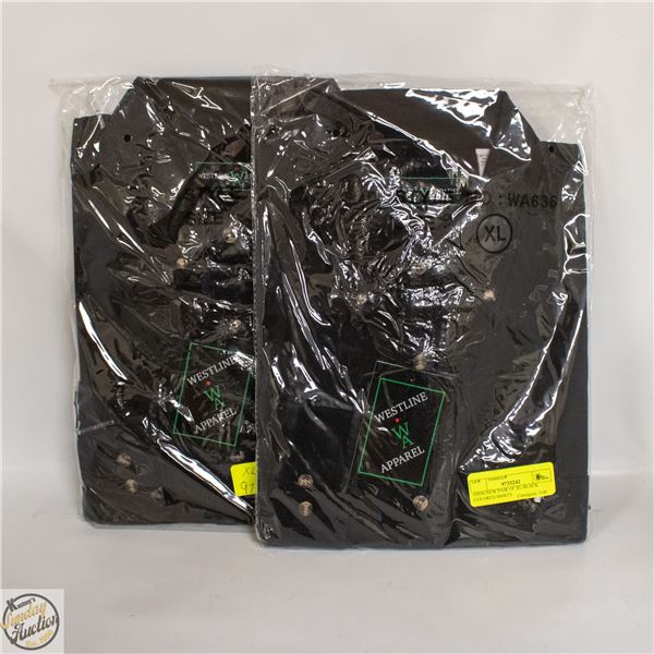 #5056-NEW PAIR OF XL BLACK COLORED SHIRTS