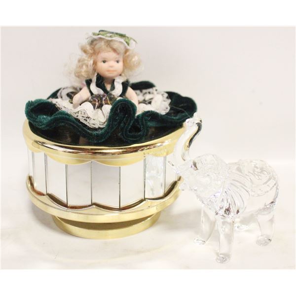 CAMEO KIDS’ MUSIC BOX, CRYSTAL LUCKY ELEPHANT