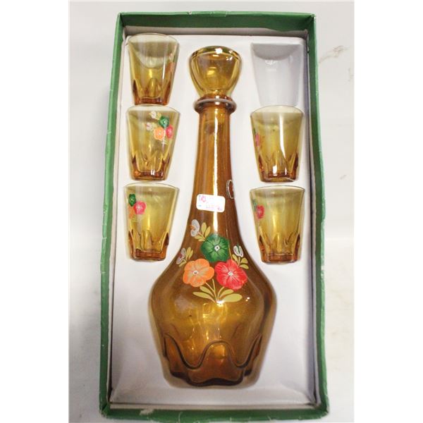 SIGNED ITALIAN VTG. DECANTER SET
