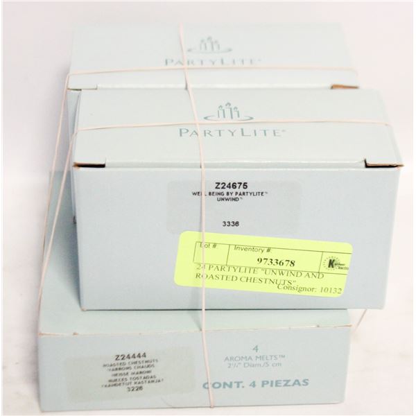 24 PARTYLITE "UNWIND AND ROASTED CHESTNUTS"
