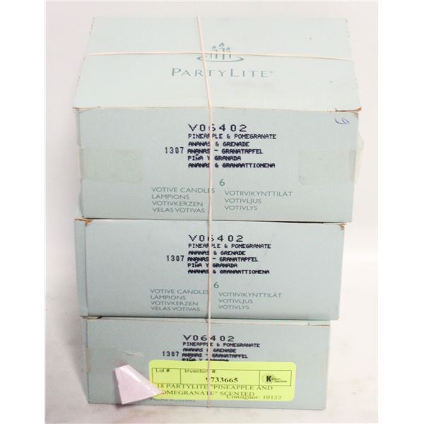 18 PARTYLITE "PINEAPPLE AND POMEGRANATE" SCENTED