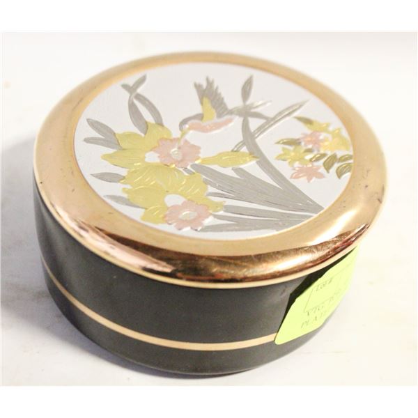 VTG. PORCELAIN 24KT GOLD PLATED CHOKIN HUMBIRD