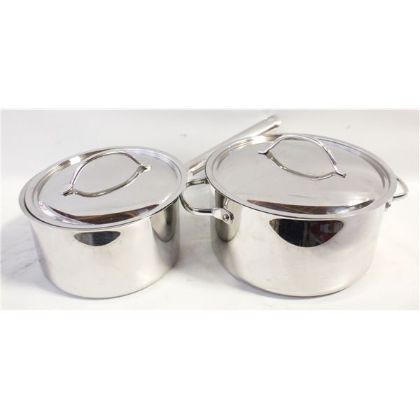 2 CUISINART POTS WITH LIDS
