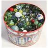 Image 1 : 5.5 POUNDS OF MARBLES IN VTG. HERSHEY TIN