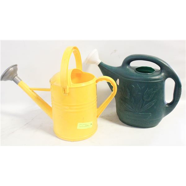PAIR OF WATERING CANS