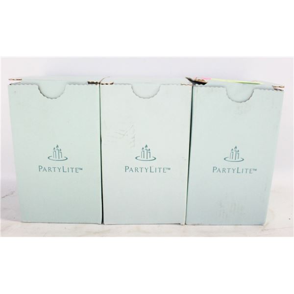 3 PARTYLITE 3X5 "WATERMELON" SCENTED PILLAR