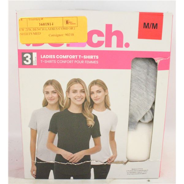 NEW 2PK BENCH LADIES COMFORT T-SHIRTS MED