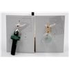 Image 1 : #196-NATURAL JADE JADEITE PENDANT 2PCS