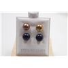 Image 1 : #121-NATURAL AKOYA PEARL STUD EARRINGS