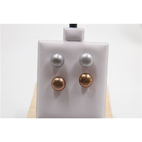 #155-NATURAL AKOYA PEARL STUD EARRINGS