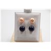 Image 1 : #143-NATURAL AKOYA PEARL STUD EARRINGS