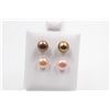 Image 1 : #134-NATURAL AKOYA PEARL STUD EARRINGS