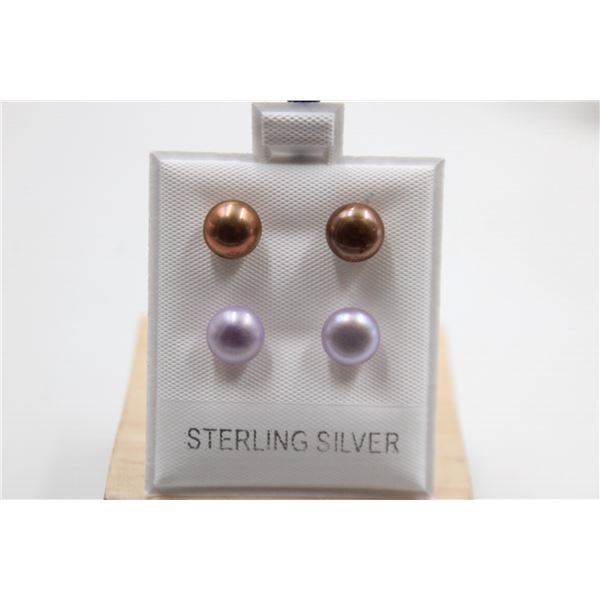 #137-NATURAL AKOYA PEARL STUD EARRINGS