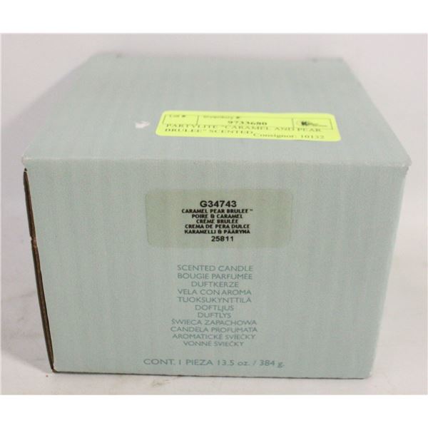 PARTYLITE "CARAMEL AND PEAR BRULEE" SCENTED