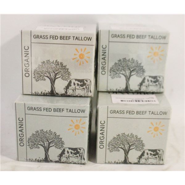 4 ORGANIC GRASS FED BEEF TALLOW