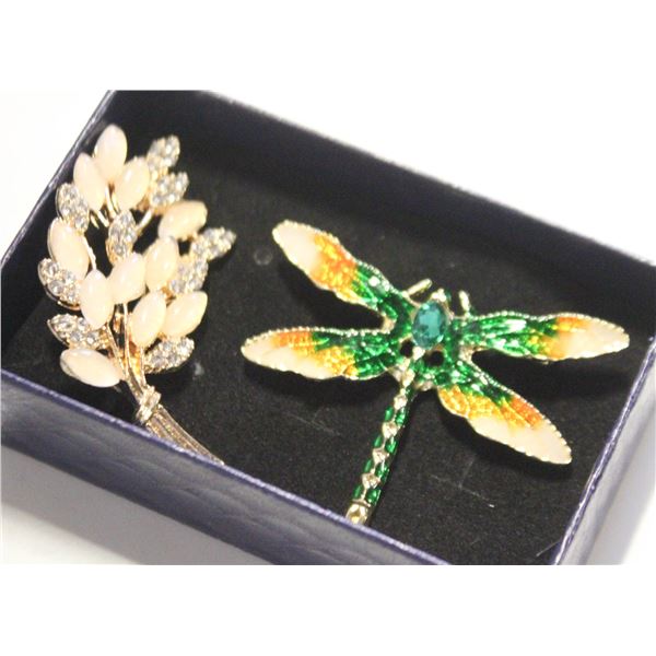NEW 2PCS BROOCH SET