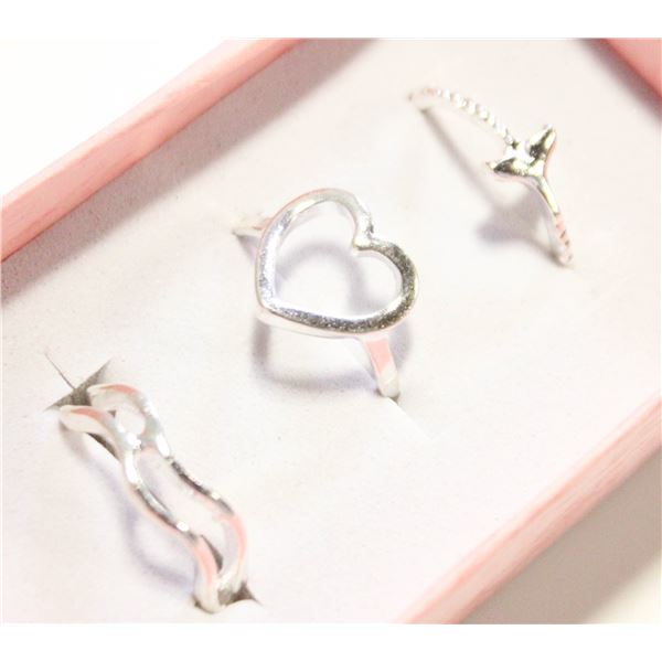 NEW 3PCS/SET RING SET SZ8