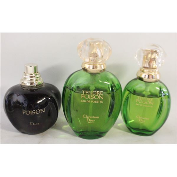 3 BOTTLES DIOR POISON