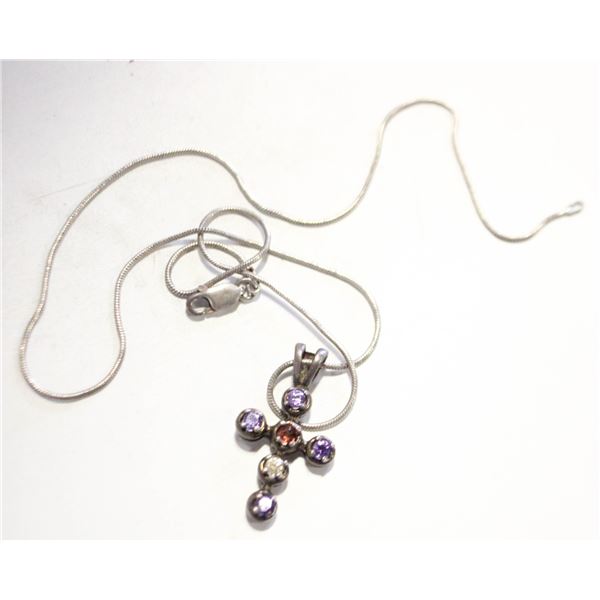 ESTATE 925 STERLING SILVER CROSS PENDANT