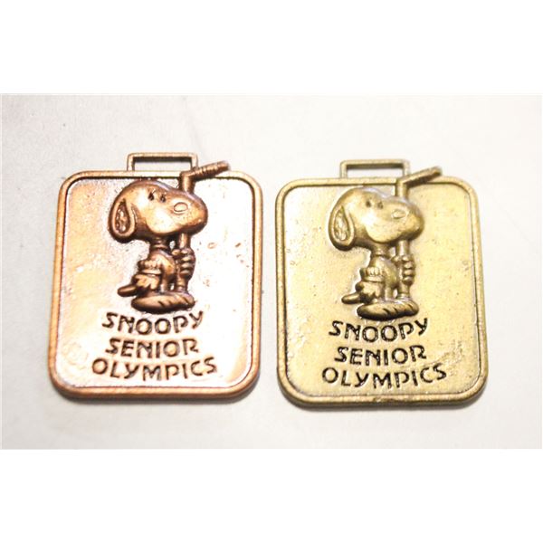 LOT OF 2 SNOOPY 1958 SENIOR OLYPICS