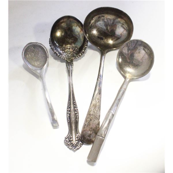 ESTATE LOT OF OLD LADLE SPOONS INCLUDES BIRKS