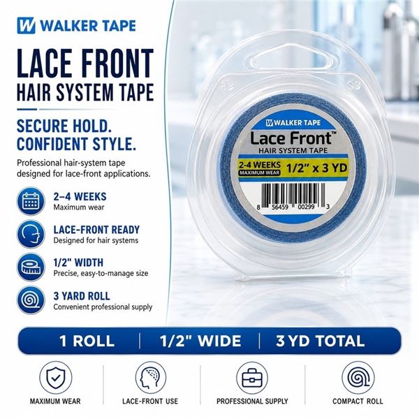 WALKER TAPE LACE FRONT HAIR SYSTEM TAPE 1/2" X 3Y