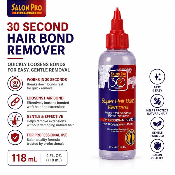 SALON PRO 30 SEC SUPER HAIR BOND REMOVER 118ML