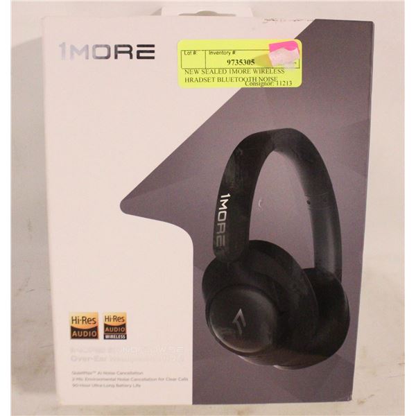 NEW SEALED 1MORE WIRELESS HRADSET BLUETOOTH NOISE