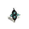 Image 1 : 20)  SILVER TONE WITH TURQUOISE