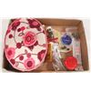 Image 1 : VINTAGE SEWING BOX - EMBROIDERY THREAD & MORE