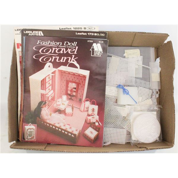PLASTIC CANVAS & 8 VINTAGE DESIGN BOOKS