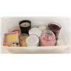 Image 1 : TUB OF VARIOUS SCENTED CANDLES