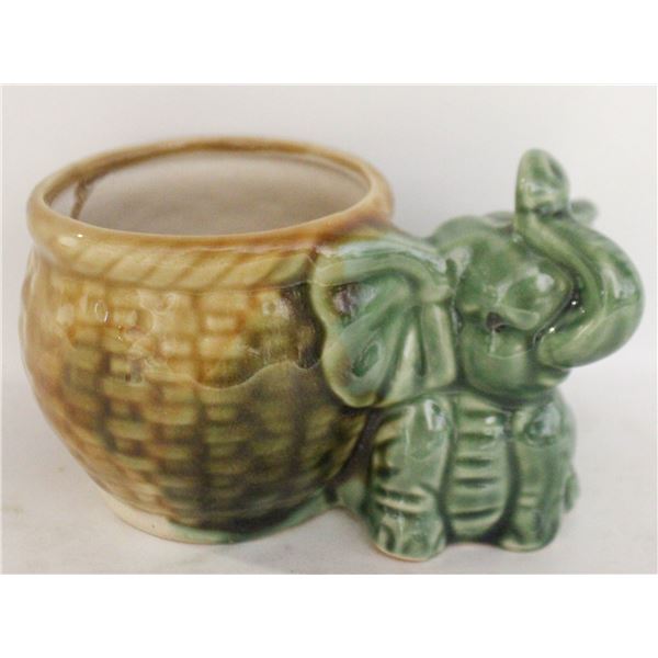 VINTAGE CERAMIC PLANTER ELEPHANT