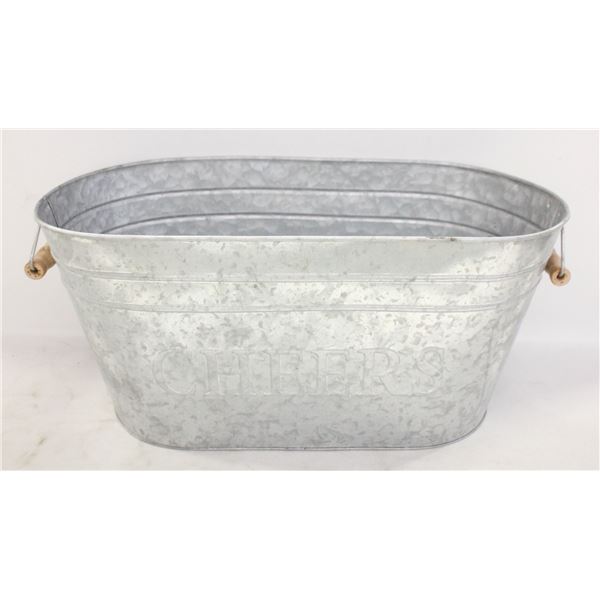 ICE BUCKET (CHEERS) METAL 8.3” X 18.5” OVAL