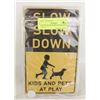 Image 1 : NEW 2X SLOW DOWN WOOD SIGNS 5”X8.5”