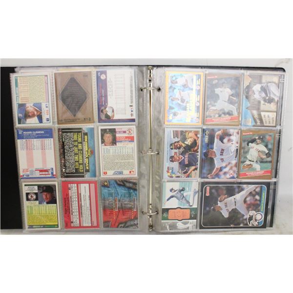 BINDER ROGER CLEMENS CARDS