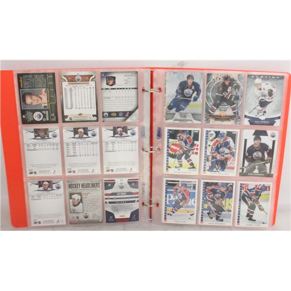 BINDER OILERS HOCKEY CARDS