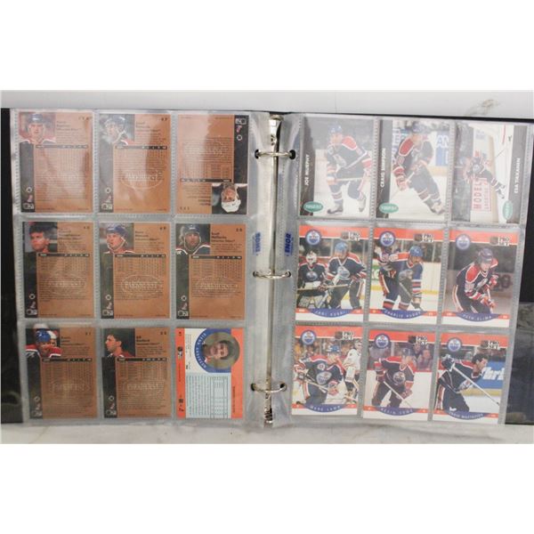 BINDER OILERS HOCKEY CARDS