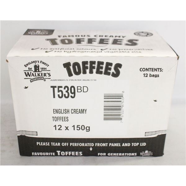 WALKERS MINT TOFFEE - 12 X 150G BAGS PER BOX
