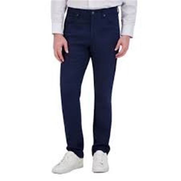 NEW KIRKLAND BRUSHED 5 POCKET NAVY PANTS 40 X 30
