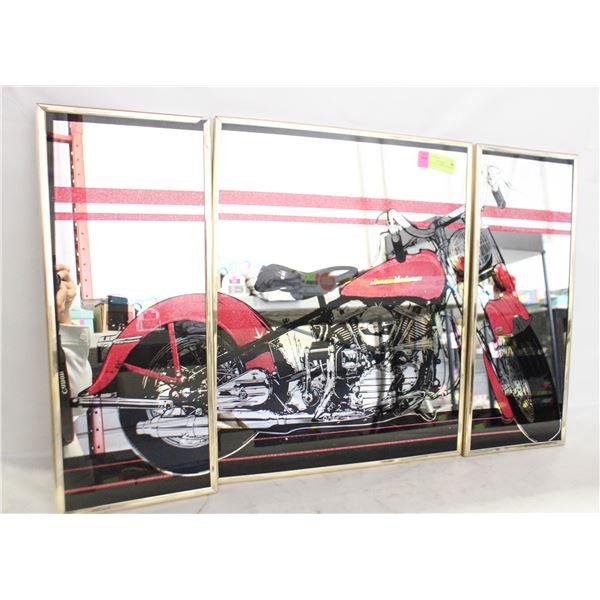 3 PCS VINTAGE MIRROR PICTURE 2-8"X20" & 16"X20"